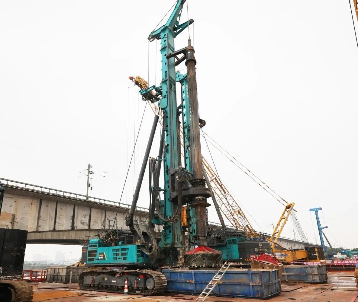 啃下“硬骨头”!江山智能旋挖钻机助力长沙湘江铁路特大桥主墩桩基工程美满收官